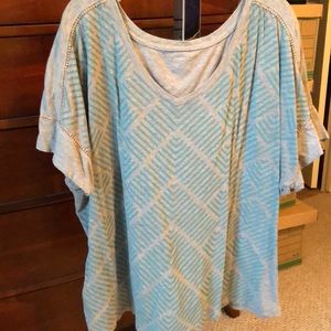 Gently worn grey cotton slub top